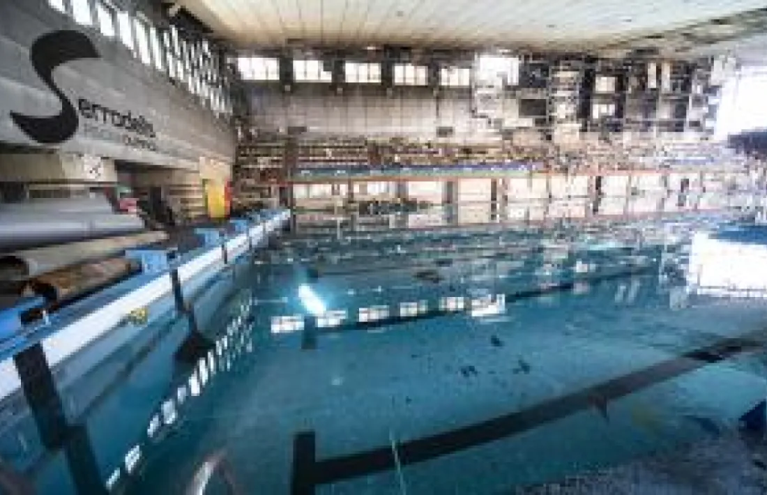 Estat en què es troba la piscina dels Serradells.