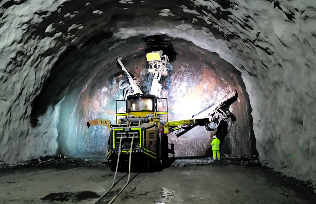 La part perforada del túnel de Tresponts.