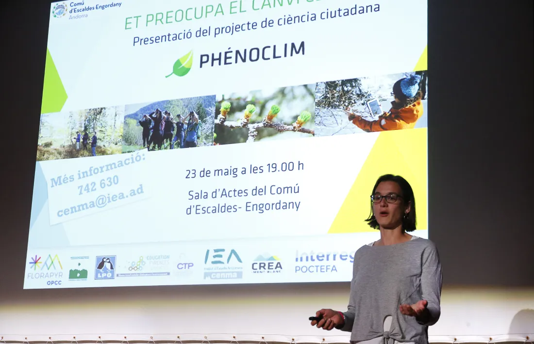 Clara Pladevall en la presentació que va tenir lloc ahir.
