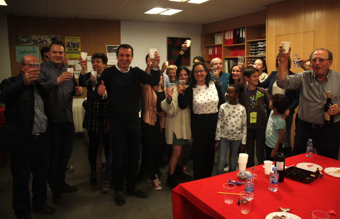 La candidatura de Compromís x la Seu celebra els resultats de les eleccions.