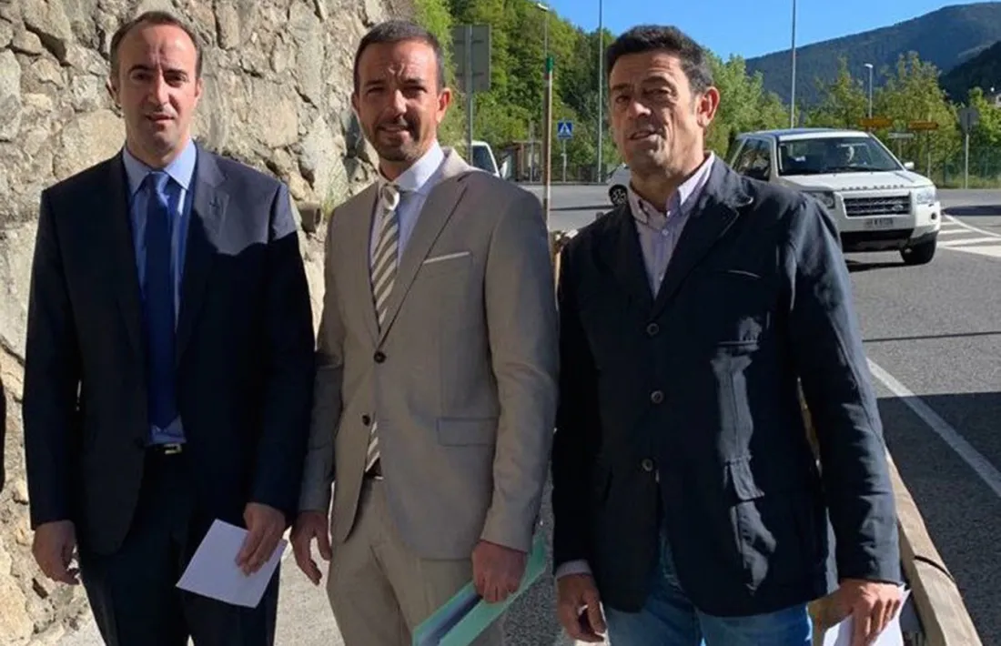 David Baró, Jordi Torres i Josep Àngel Mortés ahir a la CG-3.