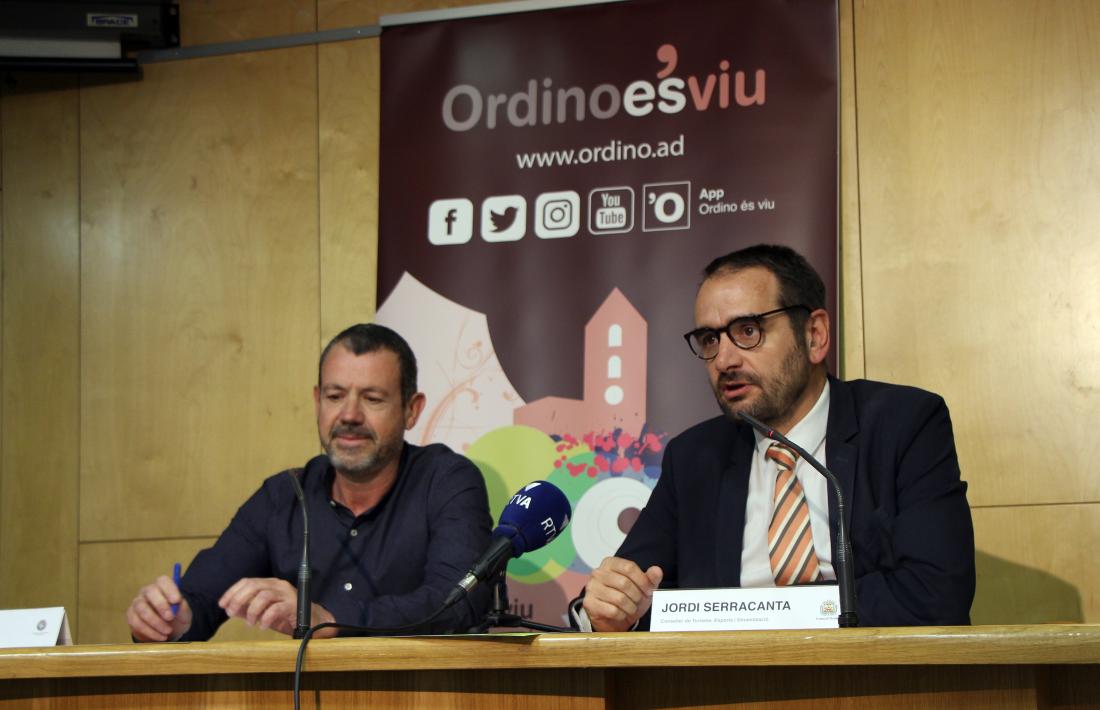 Francesc Oriol i Jordi Serracanta han presentat la 7a trobada Canillo-Ordino.