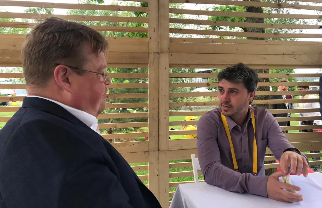 Marc Pons, ha mantingut una reunió amb el seu homòleg a l’Skolkovo Center, Pekka Antero.