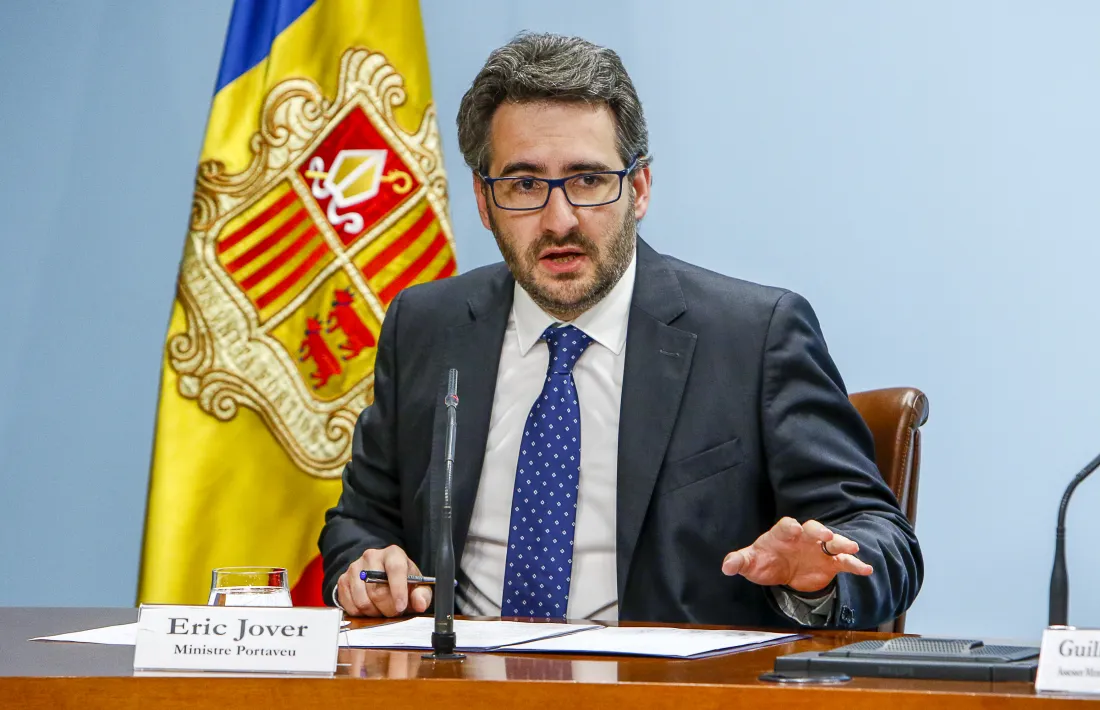 El portaveu de l’executiu, Eric Jover, en la compareixença d’ahir posterior al consell de ministres.