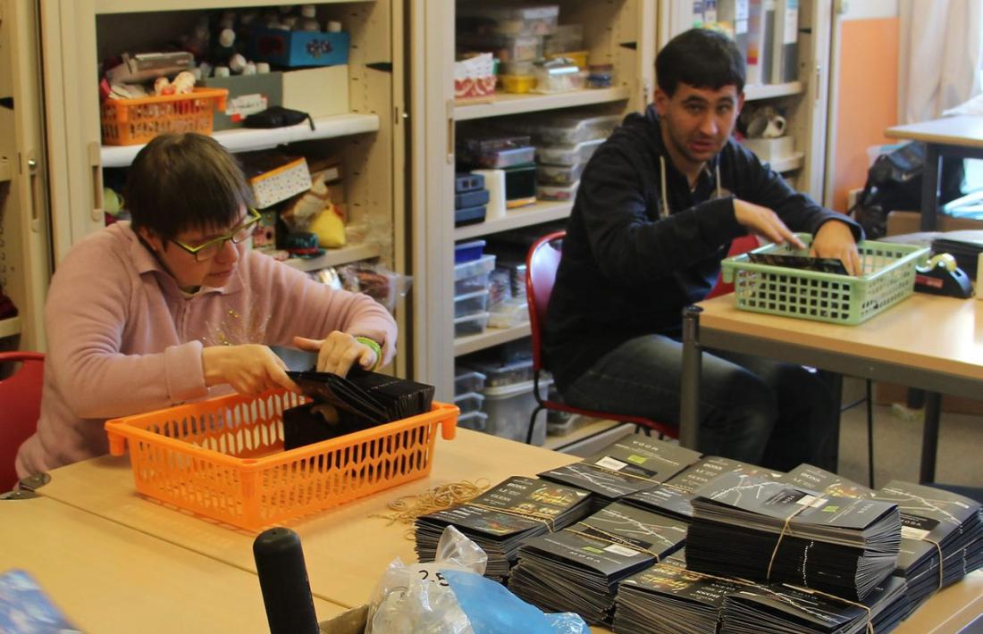Els usuaris del Taller Xeridell, situat a l’escola de Meritxell