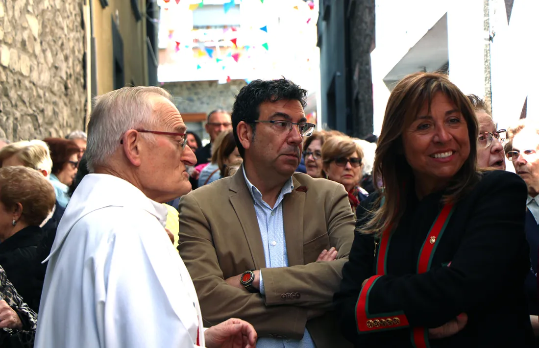La cònsol major i el cònsol menor, Canxita Marsol i Miquel Canturri, abans de l'inici de l'acte.