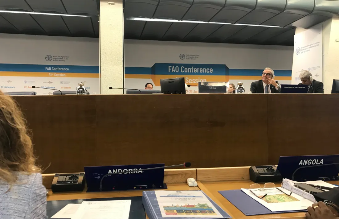 Sílvia Calvó i Marc Rossell van participar en la 41a sessió de la FAO a Roma.
