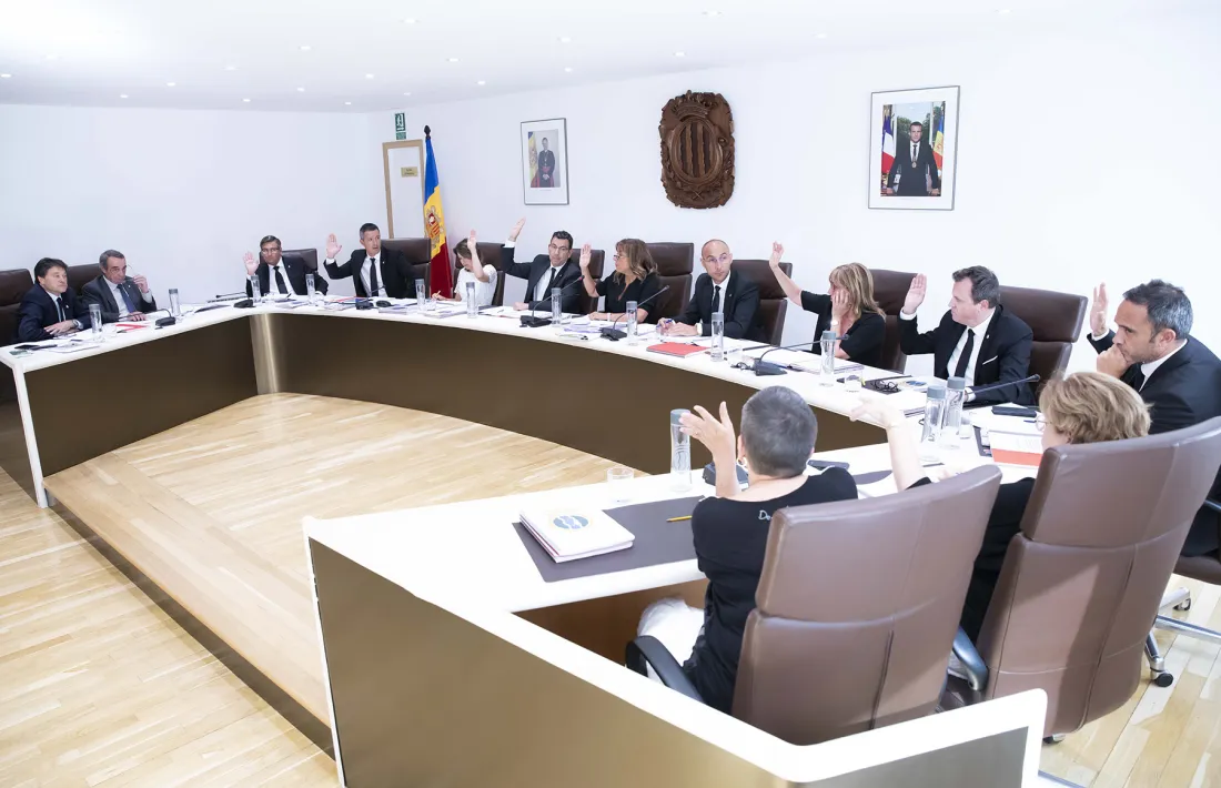 Sessió de consell de Comú d’Andorra la Vella celebrada ahir a la tarda.