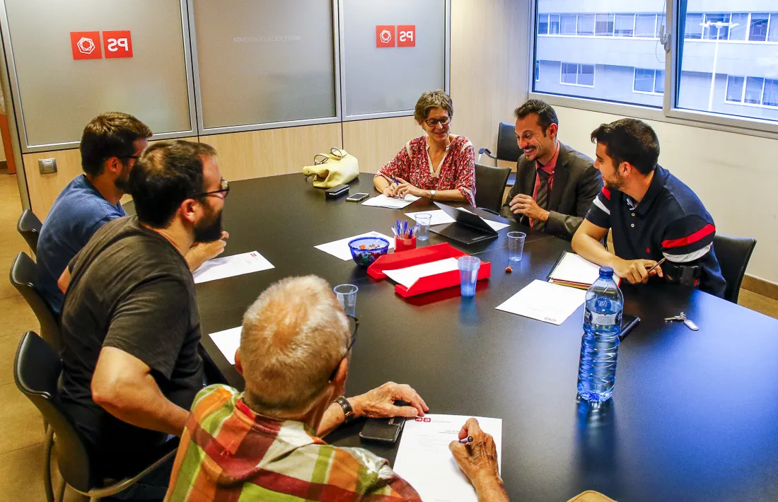 Un moment de la primera reunió del nou comitè executiu del PS.