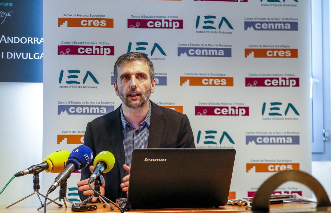 Joan Micó, director del CRES, presentant els resultats de l’Observatori del primer semestre del 2019, ahir. 