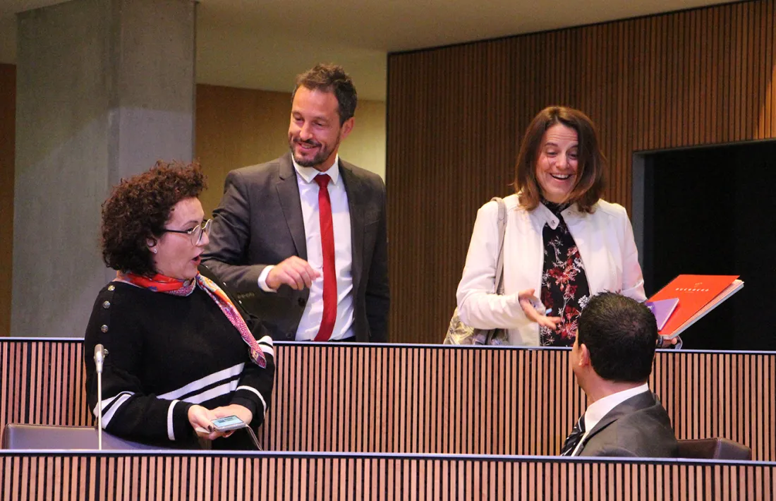 Els consellers socialdemòcrates, Pere López i Rosa Gili, amb els liberals, Judith Pallarés i Jordi Gallardo en una imatge d’arxiu. 