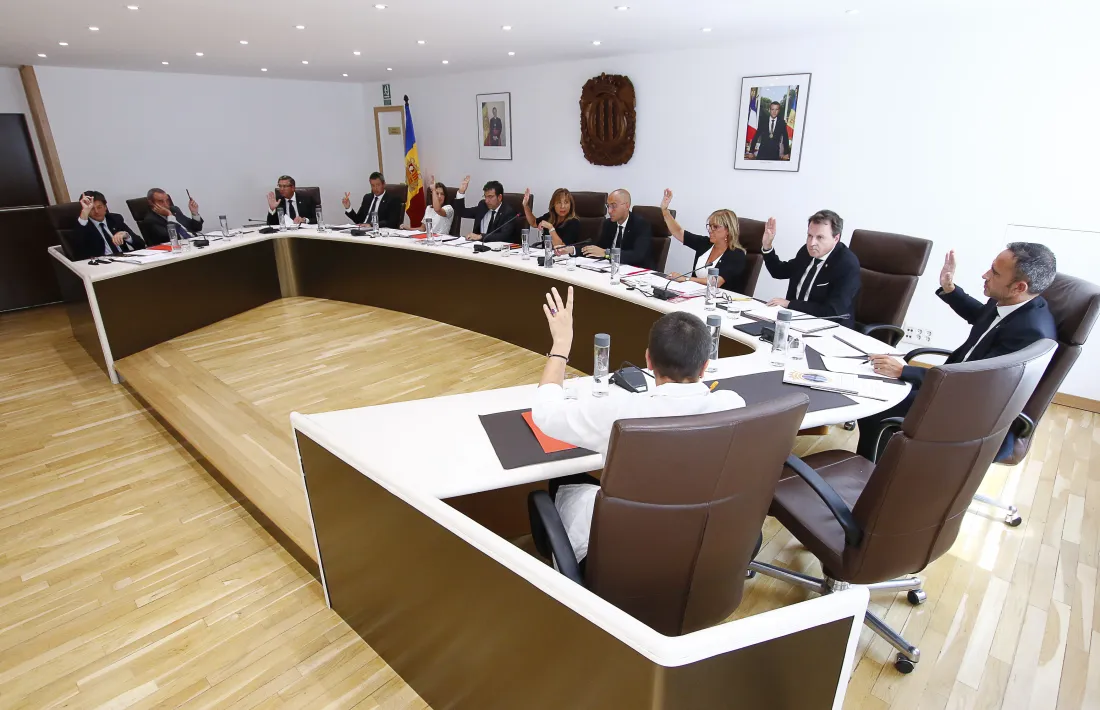 Un moment del consell de comú celebrat ahir.