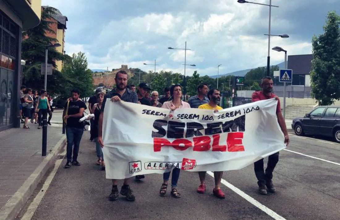Manifestació de suport a les set persones que van ser encausades.