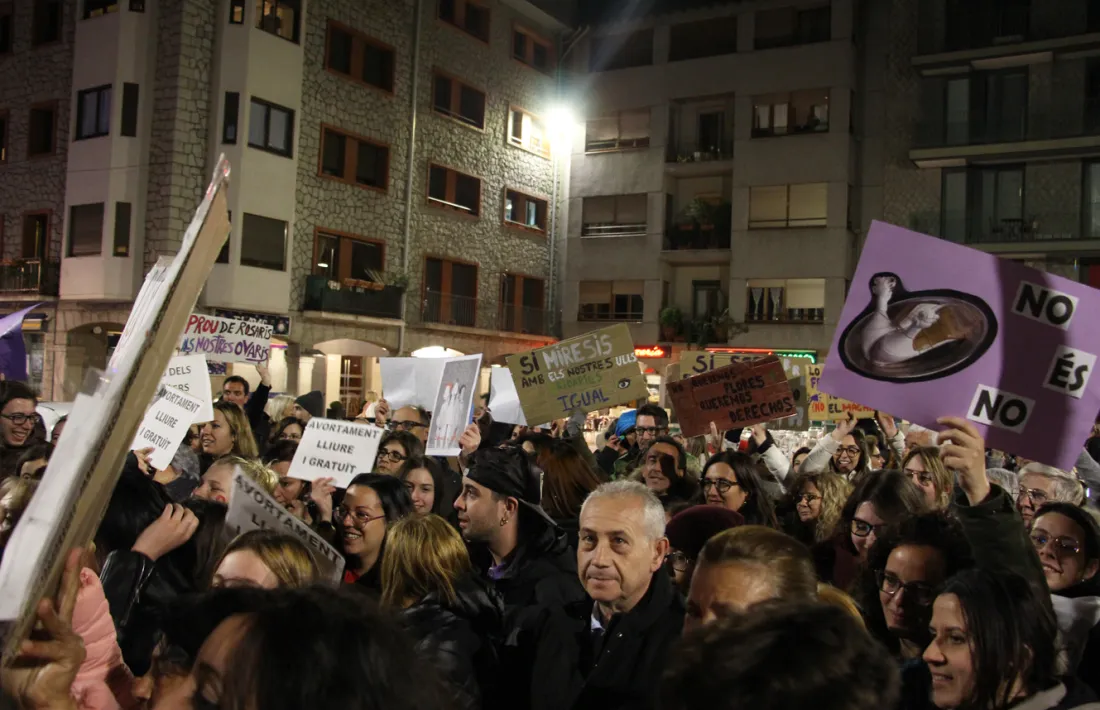 Un moment de la concentració feminista del passat 8 de març.