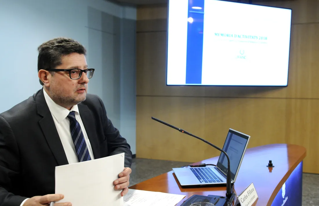 El cap de la Uifand, Carles Fiñana, va presentar la memòria del 2018 divendres passat.  