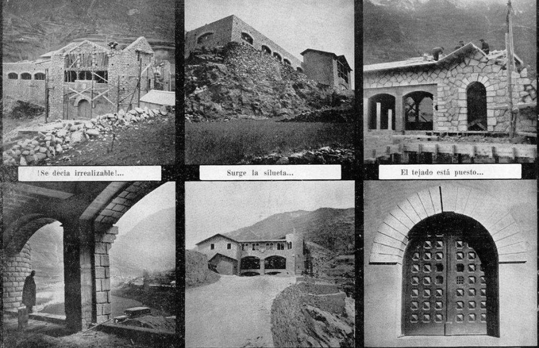 L’edifici de Radio Andorra es va erigir entre el 1936 i el 1939: és possible que Trilhe sigui un dels figurants d’aquestes fotos d’època.