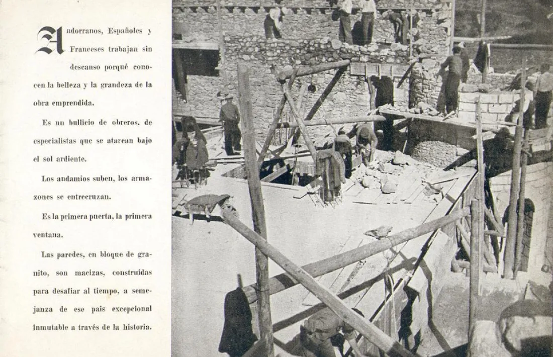 L’edifici de Radio Andorra es va erigir entre el 1936 i el 1939: és possible que Trilhe sigui un dels figurants d’aquestes fotos d’època.
