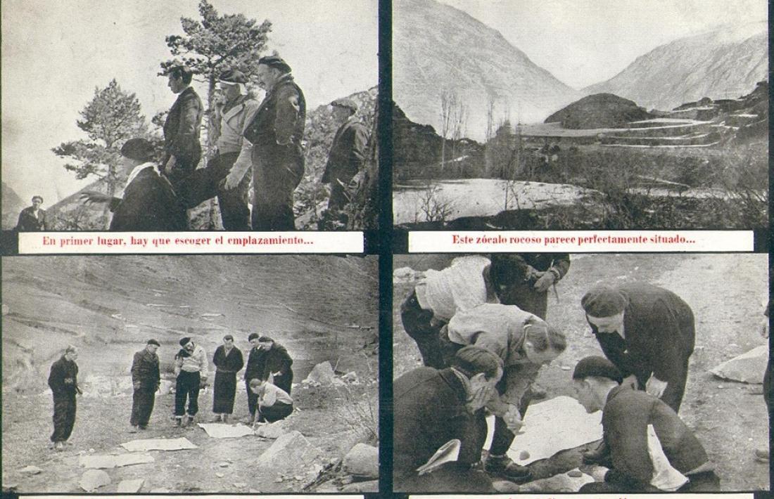 L’edifici de Radio Andorra es va erigir entre el 1936 i el 1939: és possible que Trilhe sigui un dels figurants d’aquestes fotos d’època.