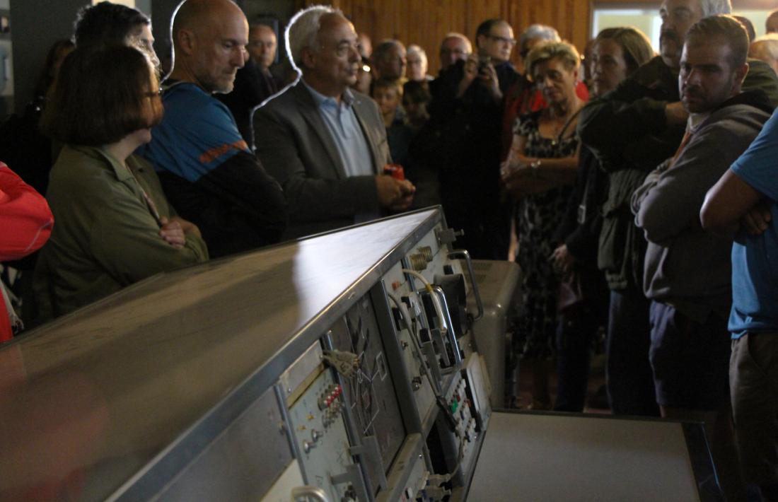 El mateix Joan Font va exercir de guia a la visita a les instal·lacions de Sud Radio al Pic Blanc.