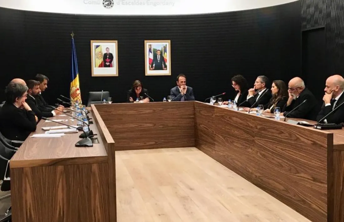 Un moment de la sessió de consell de Comú d'Escaldes-Engordany celebrada aquest dilluns a la tarda.