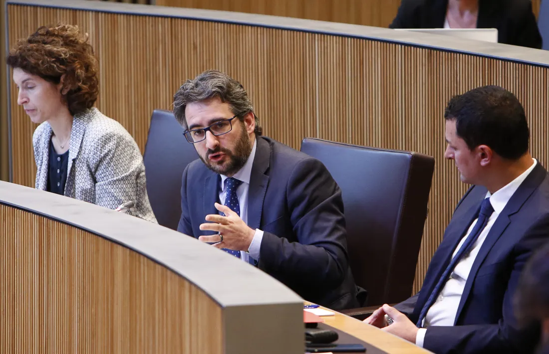 El ministre de Finances, Eric Jover, en una sessió del Consell General.