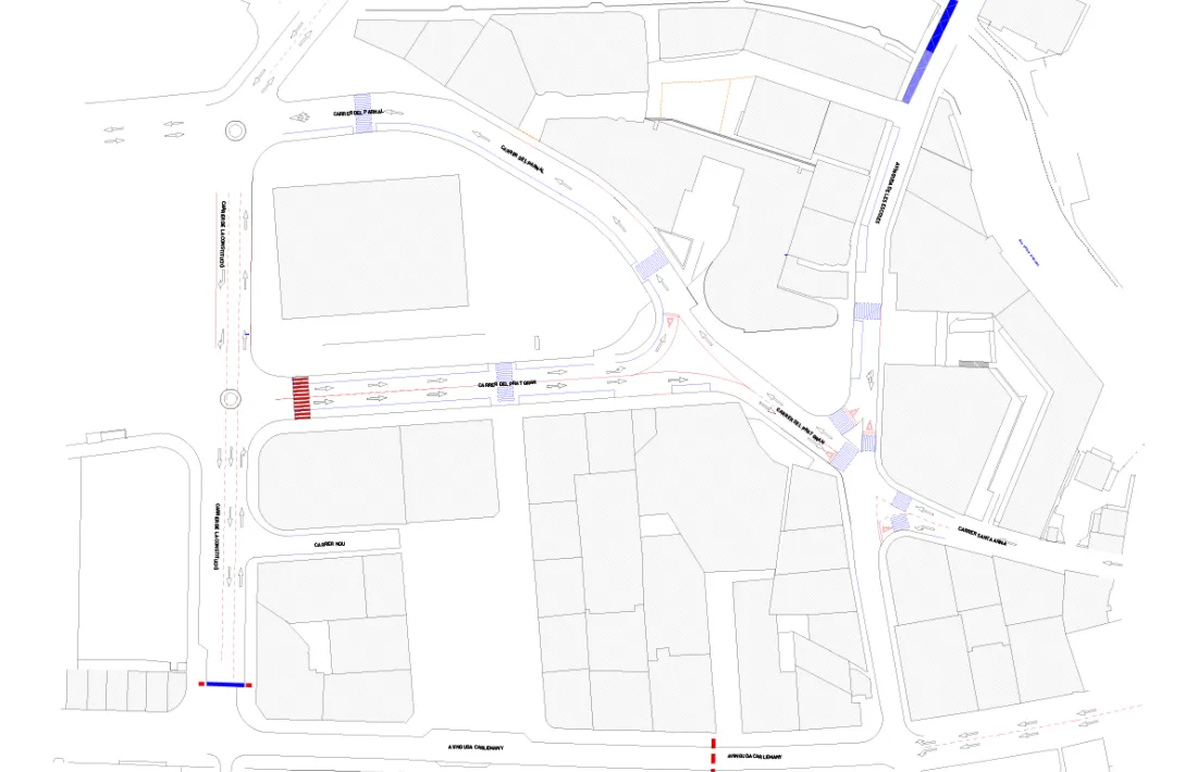 Una imatge dels canvis de circulació que es volen fer a Escaldes-Engordany.