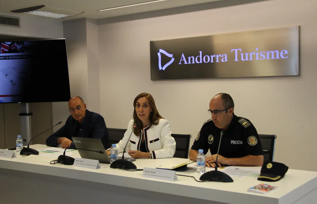 Bonell, Pedra i Torné van presentar ahir el dispositiu que garantirà el desenvolupament de l’etapa andorrana de la Vuelta.