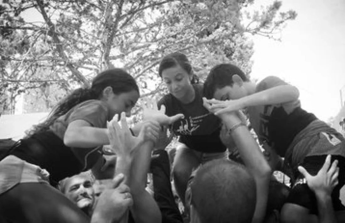Els Castellers de la Il·lusió en acció.