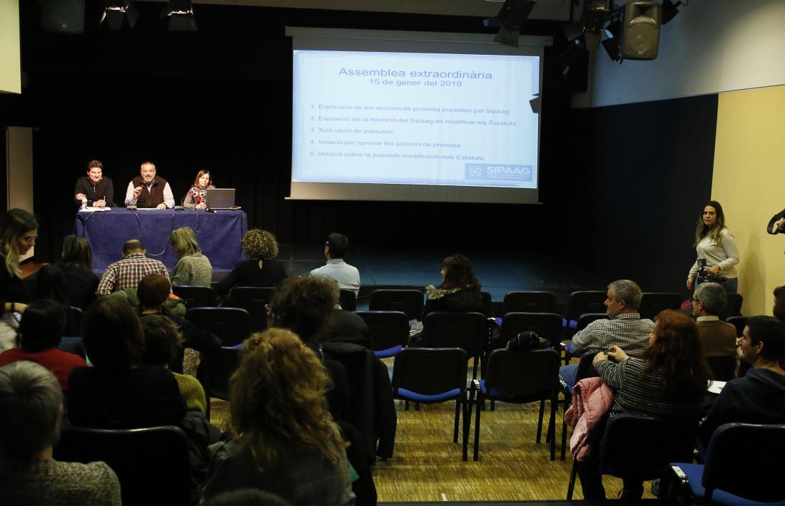 Un moment de l’assemblea extraordinària del Sipaag del gener passat.