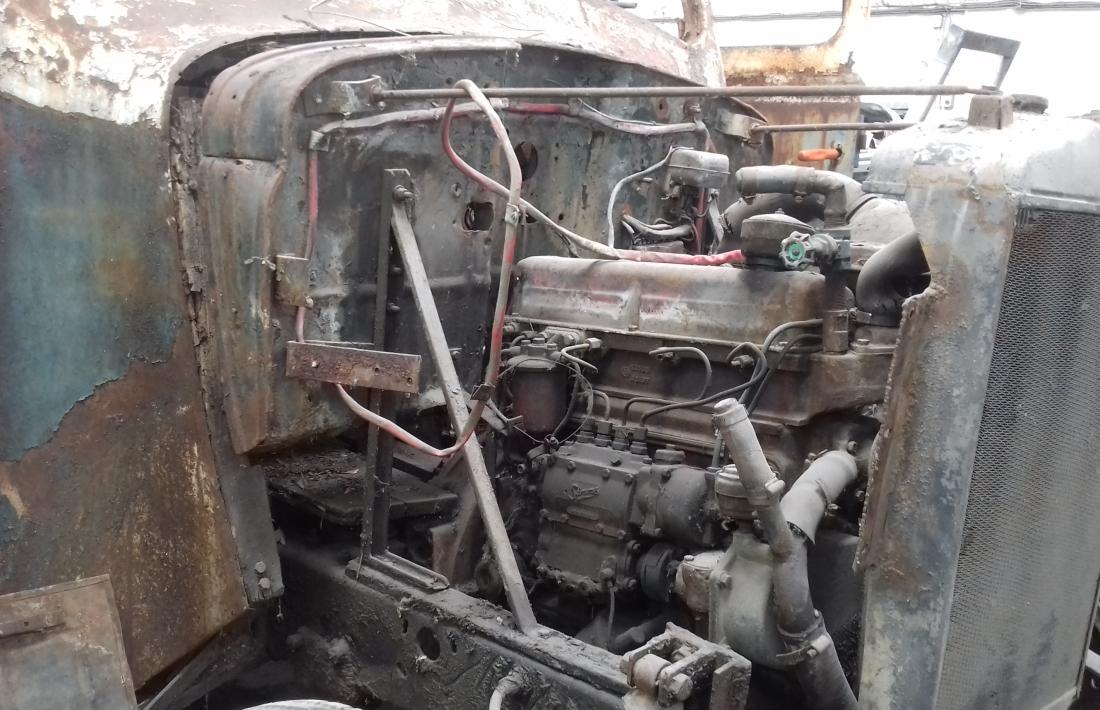 Motor del Fargo, un Ebro de 4 cilindres instal·lat els anys 60 en substitució del Dodge original.
