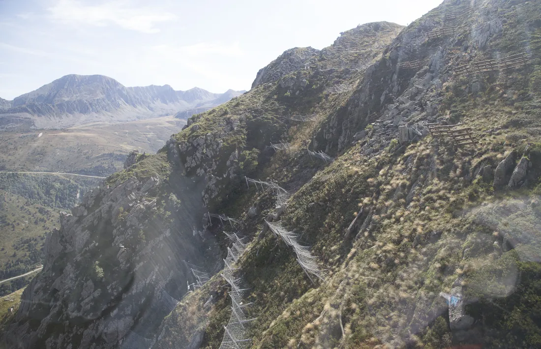 Les proteccions d’allaus instal·lades al corredor H4.