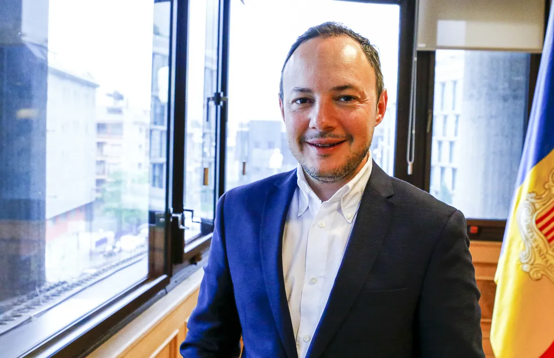 El cap de Govern, Xavier Espot, al seu despatx de l’edifici administratiu.