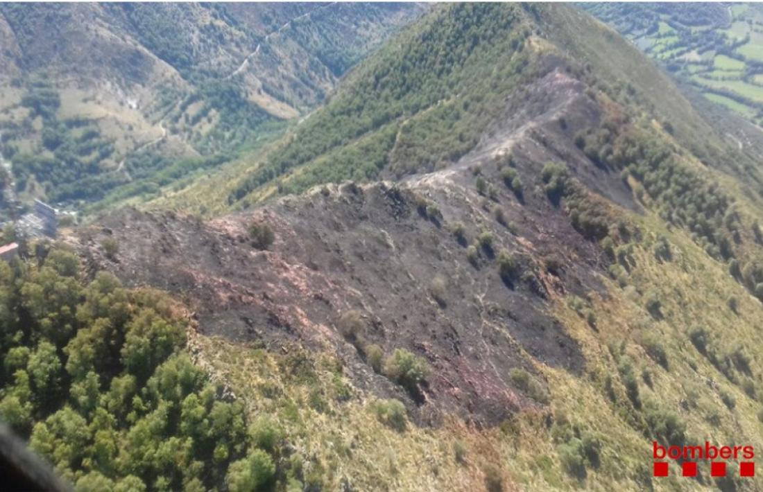 L'incendi va afectar el serrat d'Escobedo.