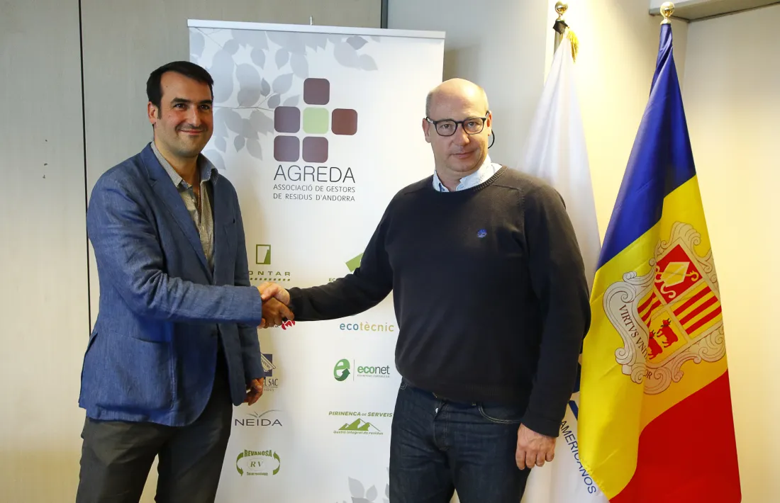 Els presidents d’Agreda i Federec, Miquel Àngel Armengol i Olivier Dalle, ahir.