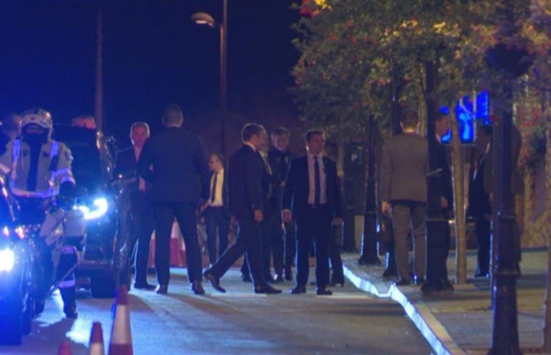 Macron arribant a l’Sport Hotel Hermitage de Soldeu.