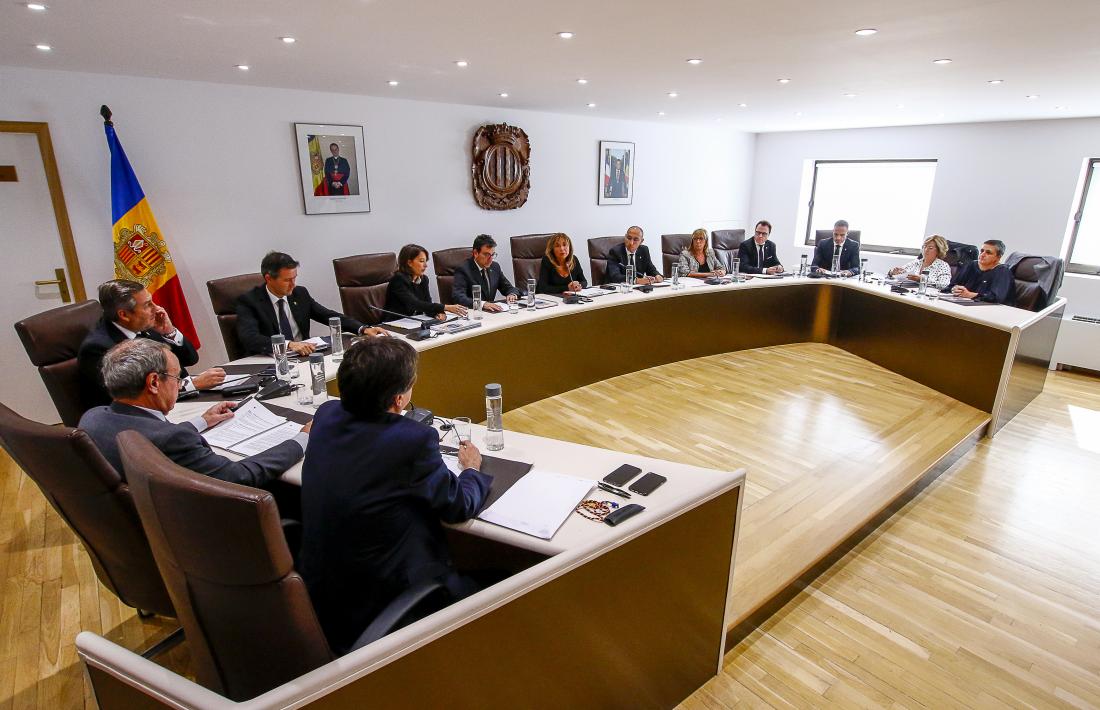 Un moment del consell de comú d’Andorra la Vella celebrat ahir.