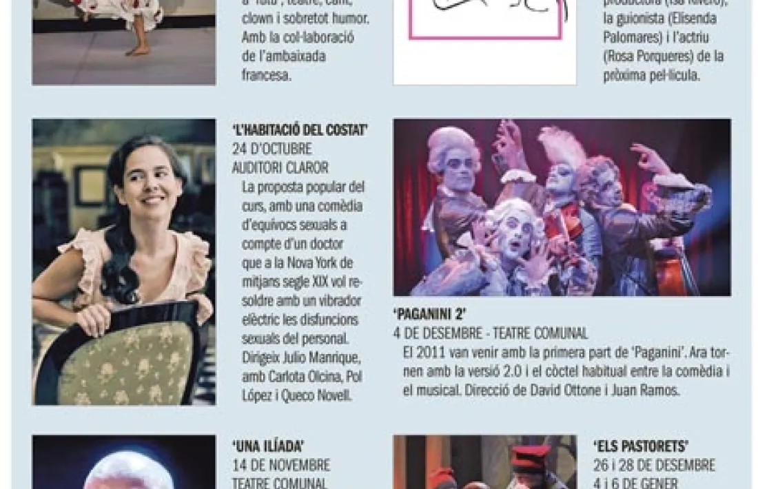 Programació de la 55a Temporada de teatre conjunta.