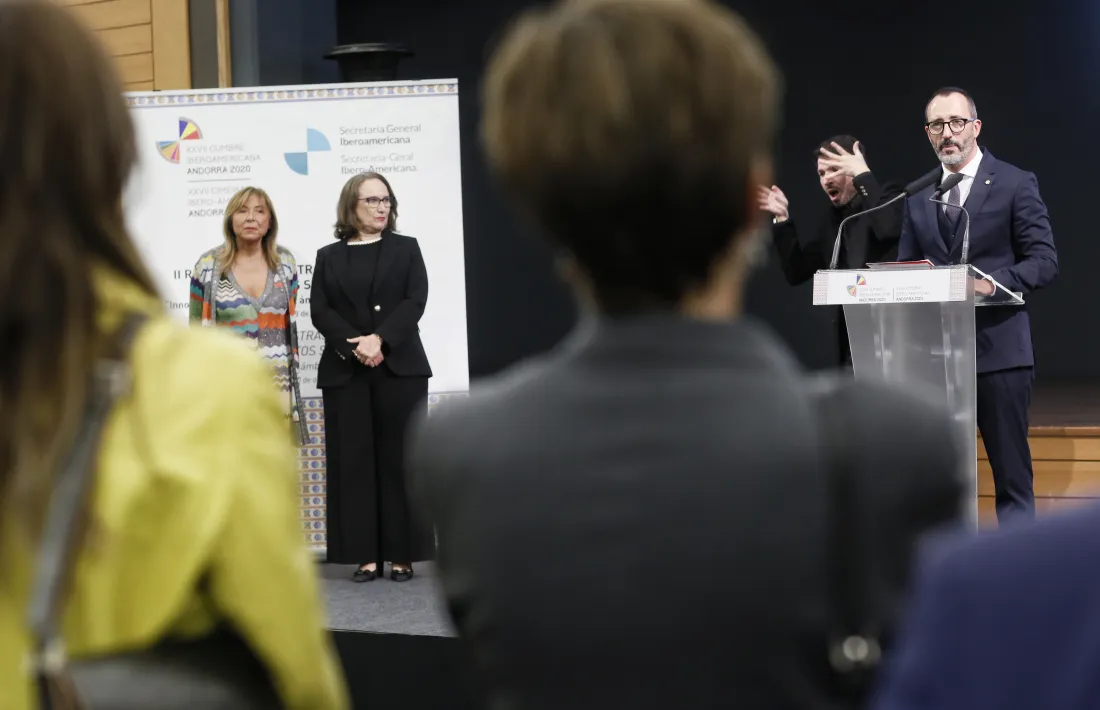 Un moment de la recepció oferta als ministres i representants iberoamericans.