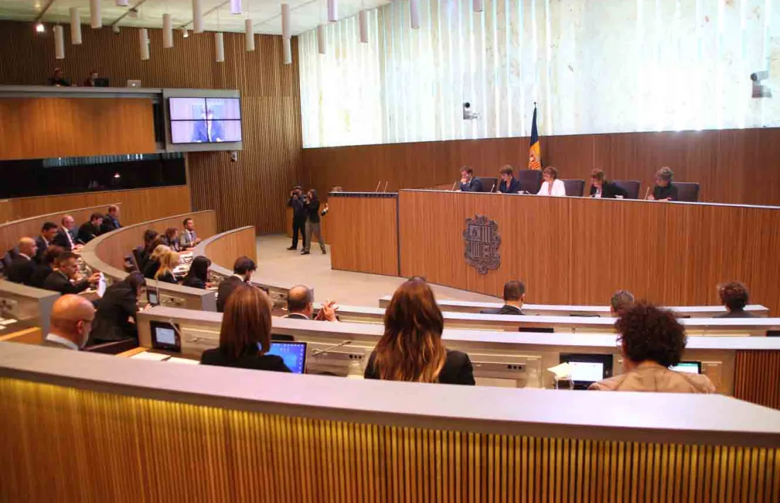 Un moment de la sessió de control d’ahir al Consell General.