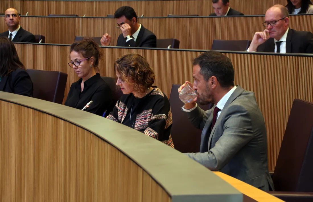 El president del grup parlamentari socialdemòcrata, Pere López, ahir.