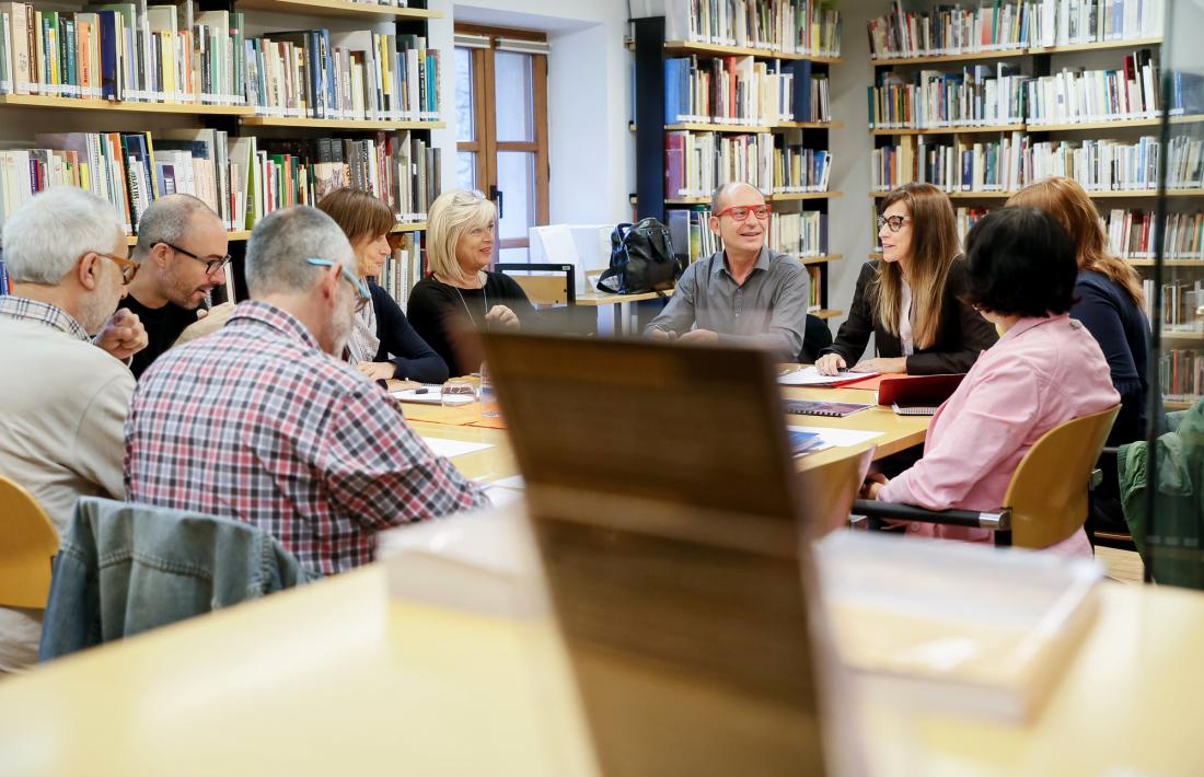 El Consell Assessor, reunit ahir a la Biblioteca Nacional sota la presidència de la ministra.