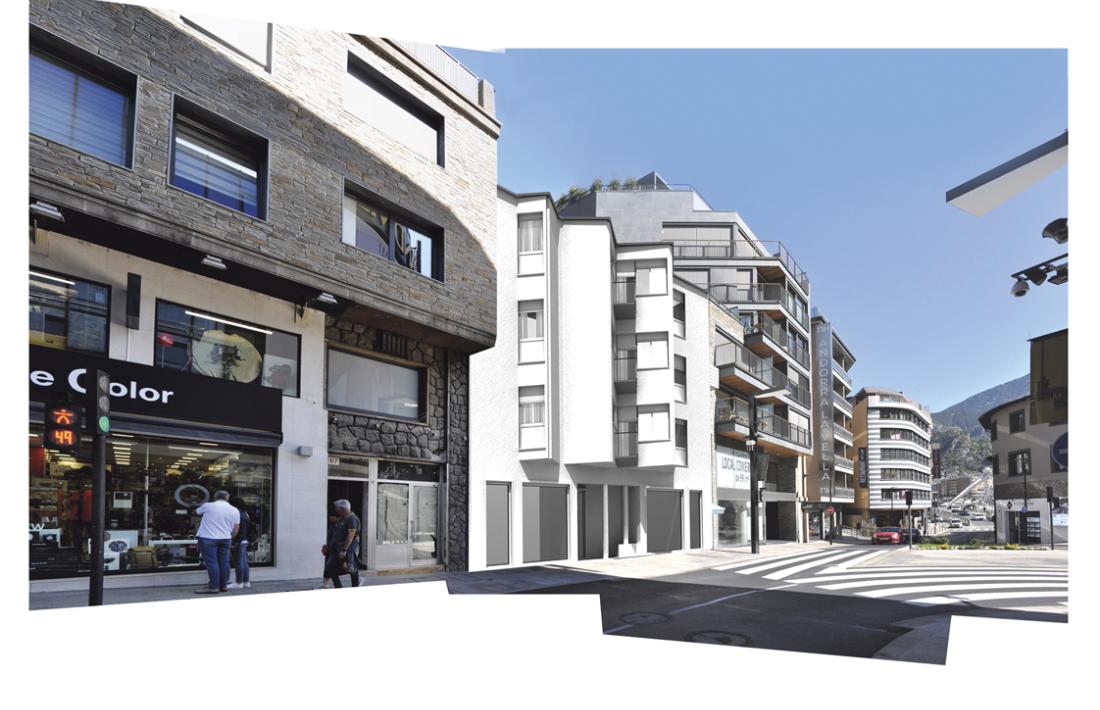 Edifici d’habitatges en lloc del xalet Farràs, obra de Sostres (1955), a la Rotonda de la capital.