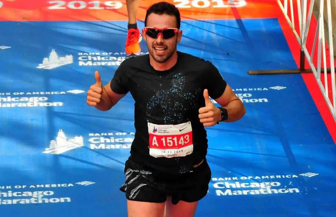 Xavier Jové, en la seva segona marató, és 283è a Chicago