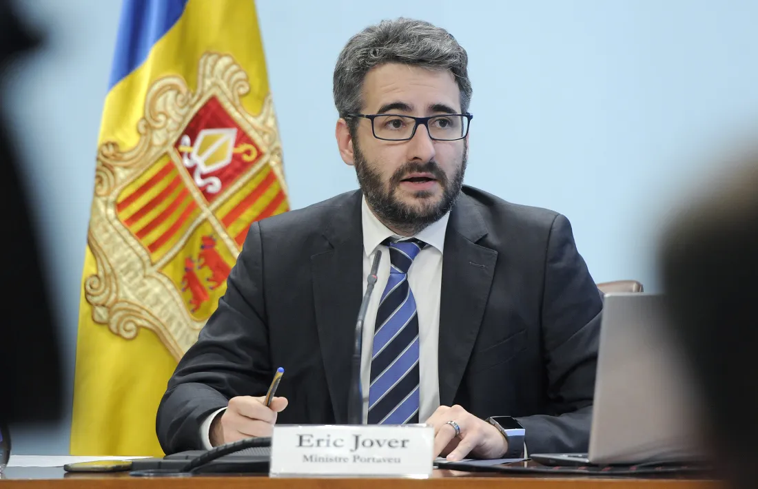 El ministre portaveu, Eric Jover, en la compareixença de premsa d’ahir.