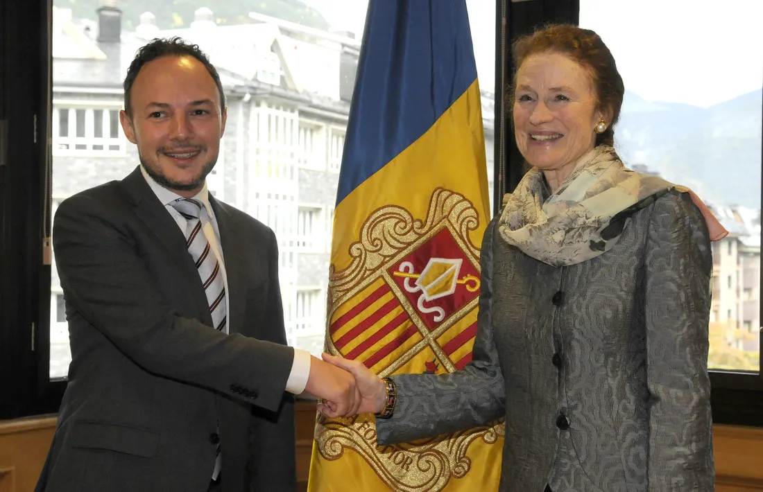 Espot i Fore durant la reunió, ahir a la tarda.