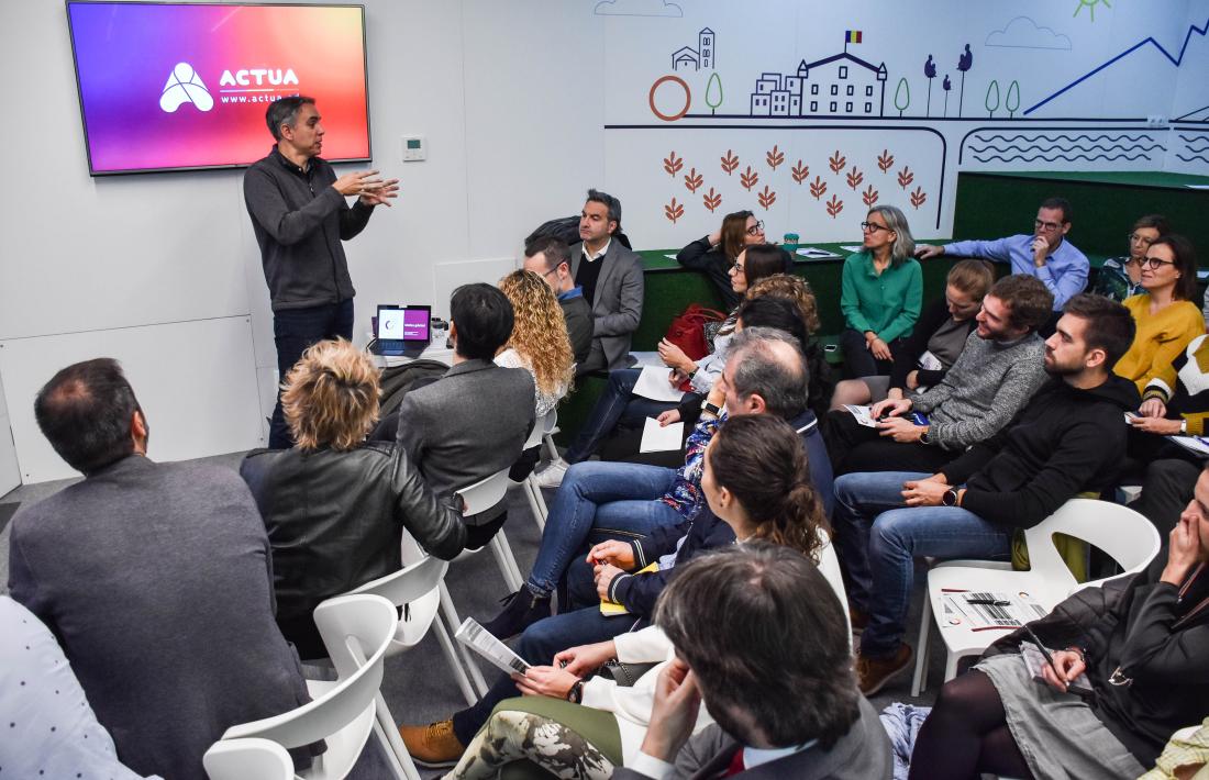 Un moment de la presentació de l’Andorra Esports Clúster ahir a l’Espai d’Innovació.
