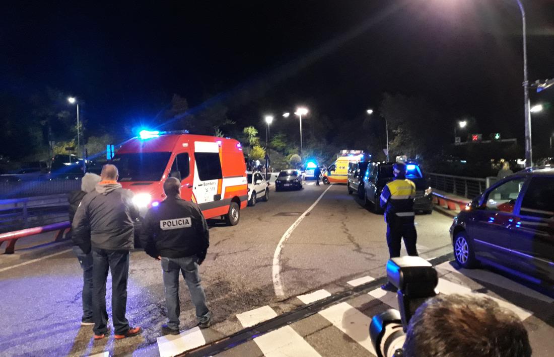 Dispositiu de seguretat al lloc on s'ha trobat el pres.