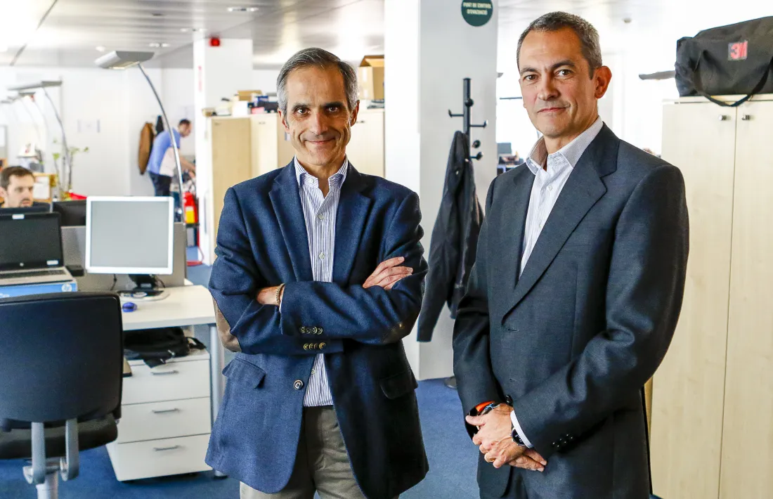 David Vicente, responsable de transformació digital, i Josep Maria Barris, responsable d’operacions i infraestructura.