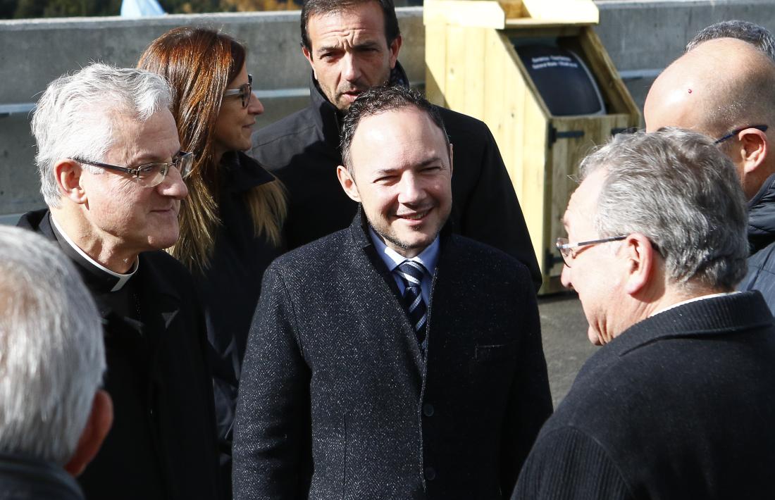 Xavier Espot amb el copríncep episcopal, Joan-Enric Vives.