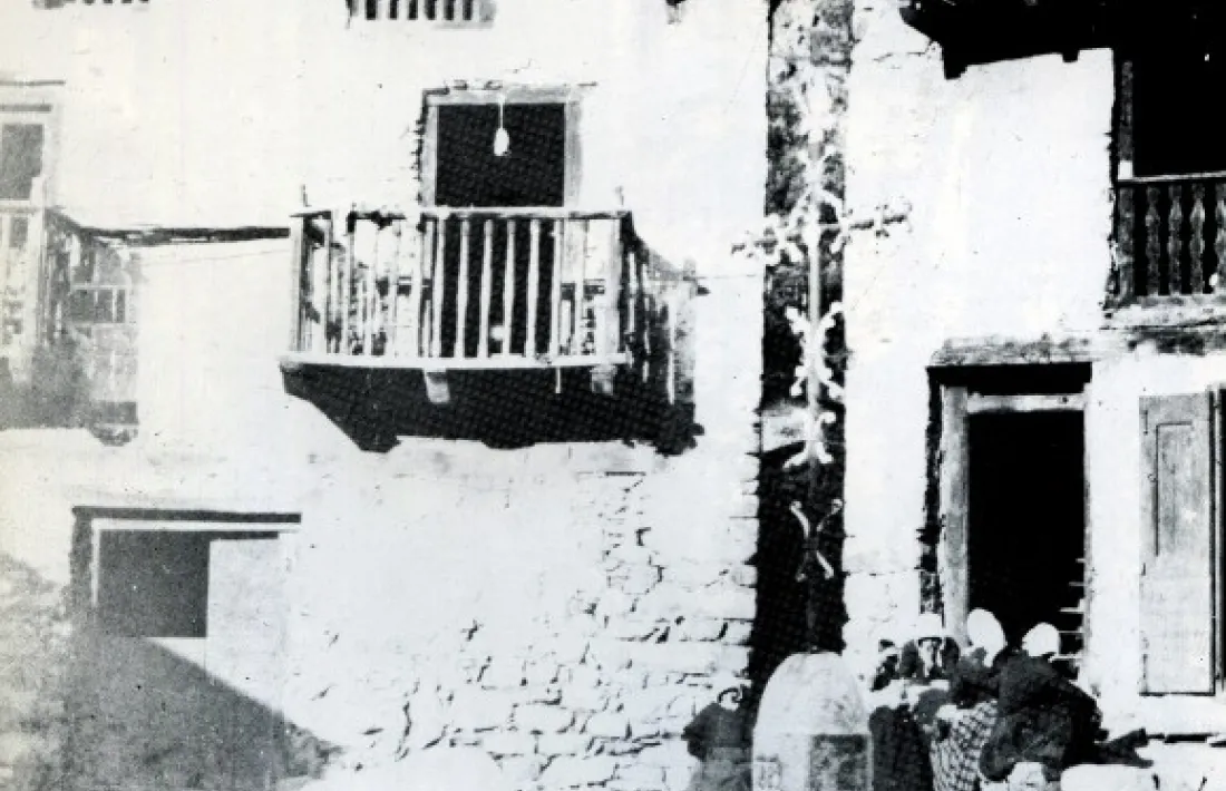 La creu del cap del Carrer, cap al 1922.